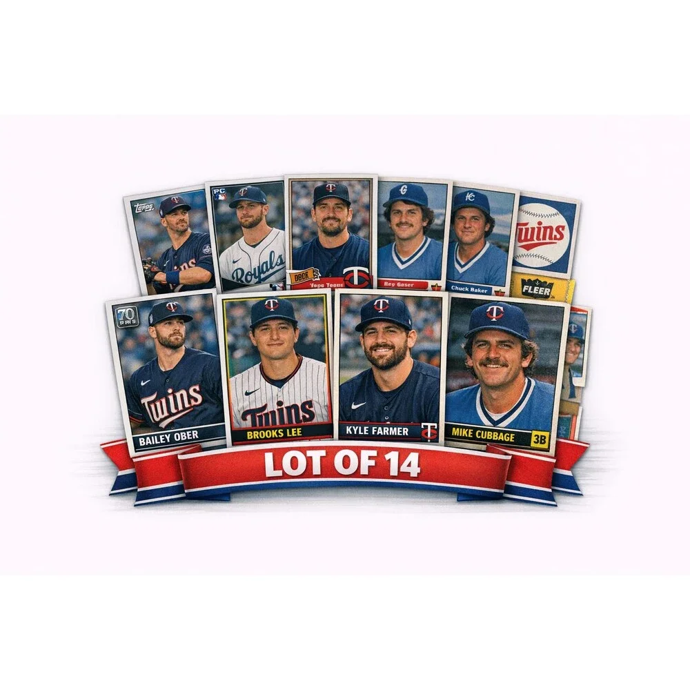 Minnesota Twins Card Lot + Brooks Lee + Ober + Cubbage – 14 Cards